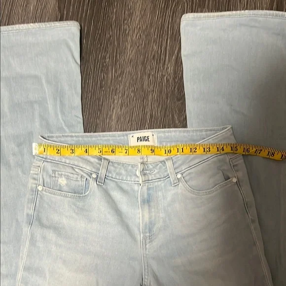 PAIGE Blue Flare Wide Leg Denim - Picture 7 of 8